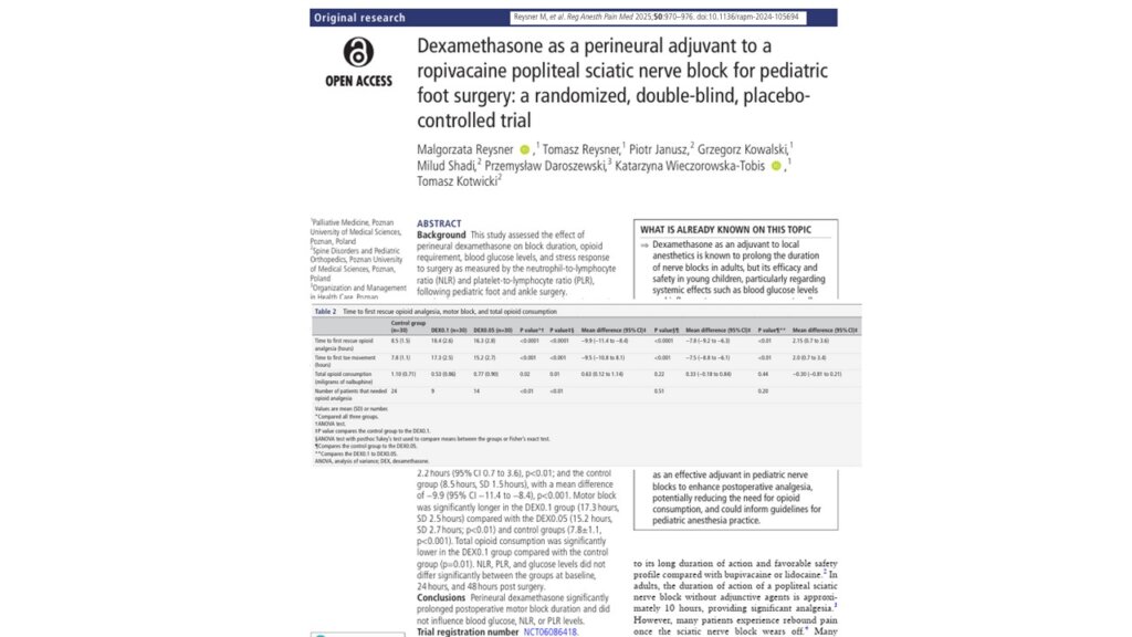 Perineural dexamethasone in pediatric sciatic nerve blocks: prolonged analgesia without systemic effects