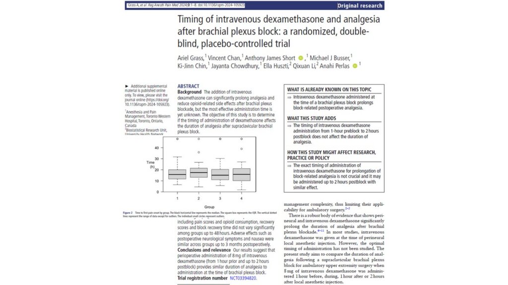 Does the timing of IV dexamethasone really matter?