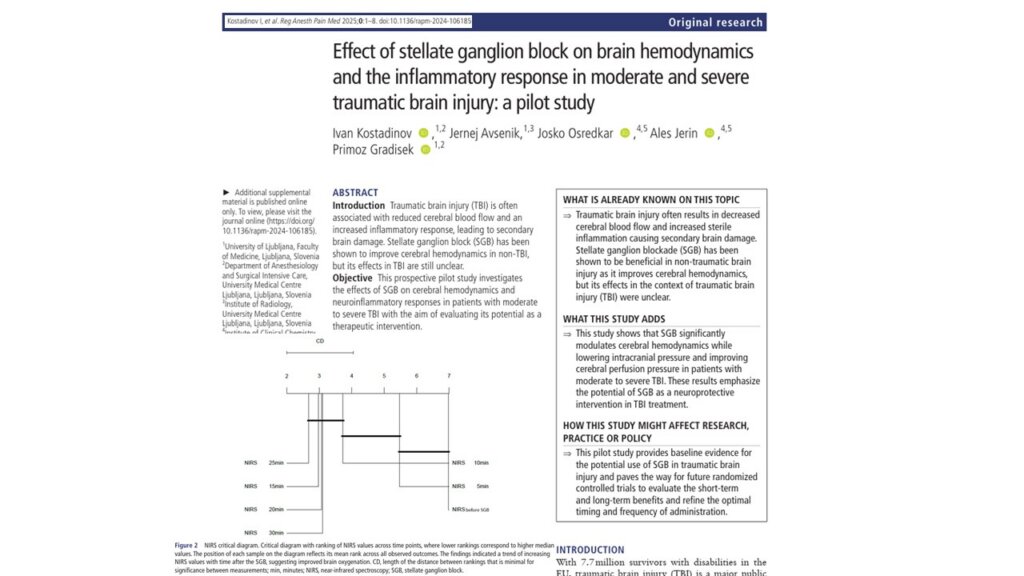 Effect of stellate ganglion block shows promise for improving brain perfusion after traumatic brain injury